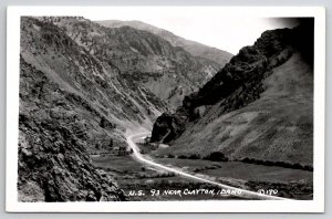 Idaho RPPC U.S. 93 Near Clayton ID Real Photo Postcard V21