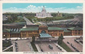 Rhode Island Providence Union Station And State Capitol