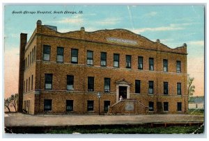 1911 South Chicago Hospital South Exterior Building Chicago Illinois IL Postcard