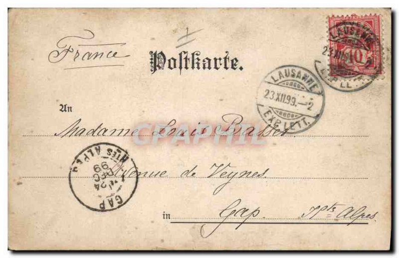 Old Postcard Snowman