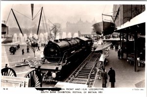 RPPC, IGR TRAIN LOCOMOTIVE Festival Of Britain~South Bank 1951 R TUCK Postcard