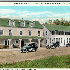 c1920s Cumberland MD Town Hill Hotel Summit Touring Cars Ford CT Teich Neff A201