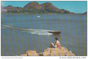 Oklahoma Water Skiing On Lake Altus In Quartz Mountain State Park