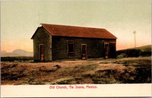 Postcard Old Church in Tijuana, Baja California, Mexico