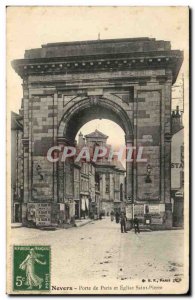 Nevers - Porte de Paris - Church Saint Pierre - Old Postcard