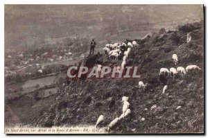 Postcard Old Gazost Val taken summit of Mount Gez on Arras Road Arrens Shephe...