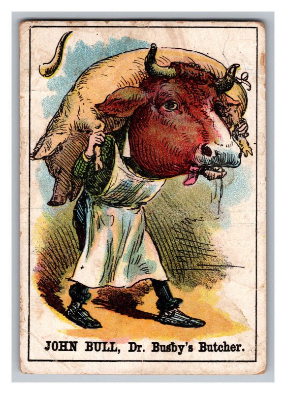 John Bull Dr. Busby's Butcher Vintage Card 