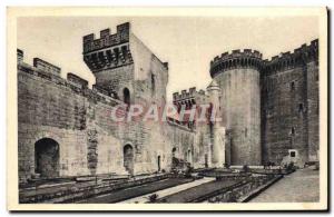 Old Postcard Tarascon Chateau La Basse Cour