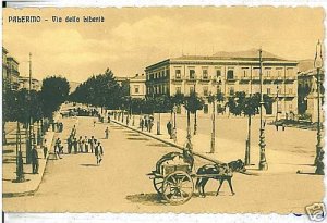 PA066 vintage postcard: PALERMO: Sicily - Via della Liberta-