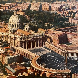 Saint Peter's Church Basilica Vatican City Rome Italy ITA VINTAGE Postcard