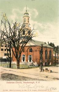 c1906 Chromograph Postcard Unitarian Church Peterborough NH Hillsborough County