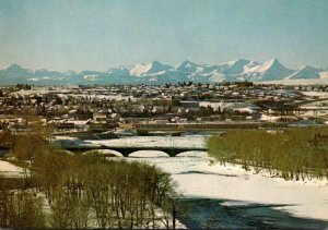 Canada Calgary Panoramic View With Bow River