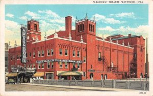 Waterloo Iowa Paramount Theatre Vintage Postcard AA29477