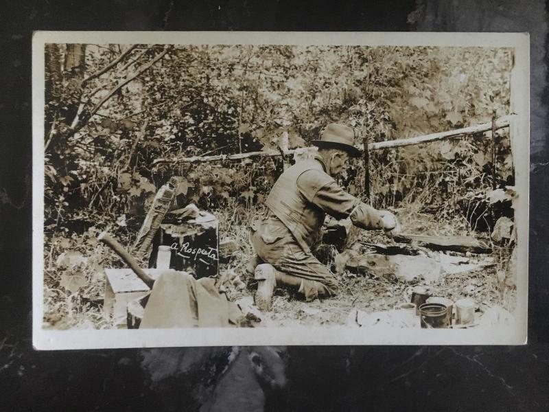 Mint Canada RPPC Postcard Miner Prospector in the Wild Canada