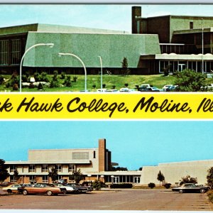 c1970s Moline, IL Black Hawk College Greetings Quad Cities Campus Library A306