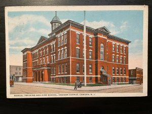 Vintage Postcard 1921 Manual Training & High School Haddon Avenue Camden NJ