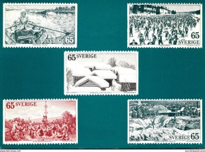 Stamps On Postcards 1973 Sweden