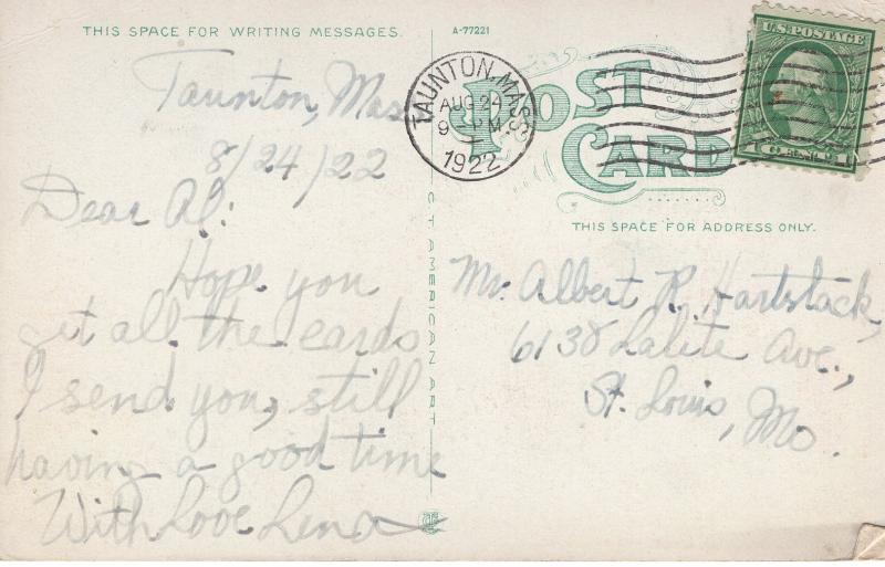 US    PC1194 ARMORY, TAUTON, MASS 1922