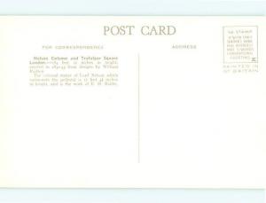 Britain London Nelsons Column Trafalgar Square England  Postcard # 6392