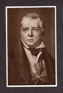 UK Sir Walter Scott, Bart Portrait Postcard British Valentine Brown Postcard