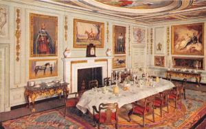 LONDON UK QUEEN'S DOLLS HOUSE~DINING ROOM~TUCK OILETTE SERIES POSTCARD 1920s