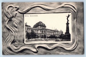 Vienna Austria Postcard University Building Monument c1905 Antique Unposted