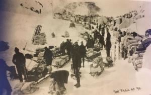 Vintage Postcard: The Trail of 98. Canada Gold Rush