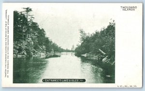 Thousand Islands New York Postcard Entrance Lake Isles 1900 PMC Vintage Unposted