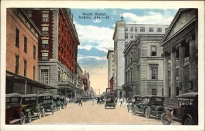 Mobile Alabama AL Royal Street Vintage Postcard