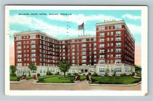 Dallas TX-Texas, Melrose Court Hotel, Vintage Postcard 