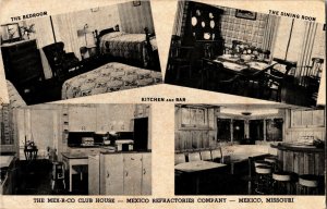 Mexico Mex-R-Co Refractories Co. Club House, Mexico MO Vintage Postcard C70