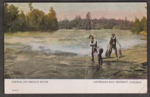 Fishing On French River eorgian Bay, Ontario 1908 Used - Has Creases