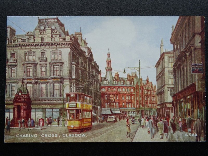 Scotland GLASGOW Charing Cross - Artist Brian Gerald c1934 Postcard by Valentine