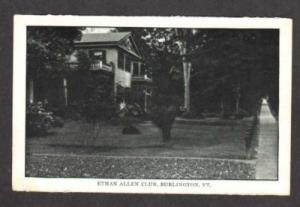 VERMONT VT Burlington Ethan Allen Club Postcard PC