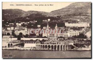 Old Postcard Monte Carlo View from the Sea