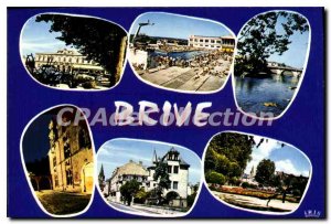 Modern Postcard Brive Aristide Briand Pool Cardinal Bridge