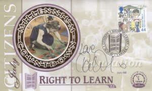 Katy Hill Right To Learn Blue Peter Hand Signed First Day Cover