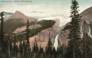 Vintage Postcard Yoho Valley Rocky Mountains British Columbia Canada