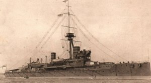 Raphael Tuck British Navy HMS Hercules Battleship Photogravure c.1910s