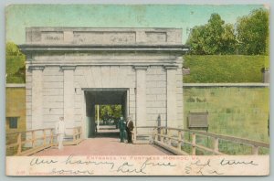 Fortress Monroe Virginia~Entrance To Fortress Monroe~c1905 Postcard