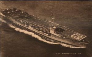 Aircraft Carrier USS Mindoro Postcard