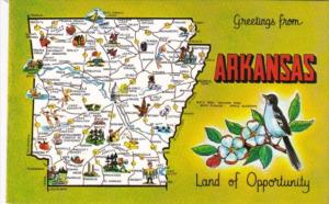 Greetings From Arkansas With Map