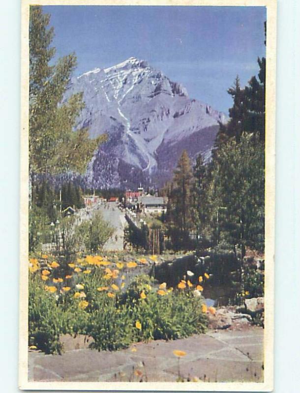 Pre-1980 TOWN VIEW SCENE Banff Alberta AB p9240