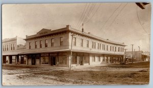 c1910's Hotel Alvin Building Main Street Japanese Alvin TX  RPPC Photo Postcard