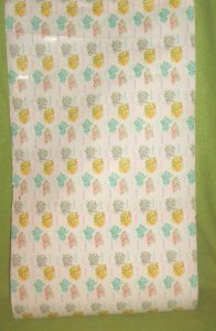 Vtg By YD Department Store Wrapping Paper Yellow Blue Pink Tea Pot Flower Shower