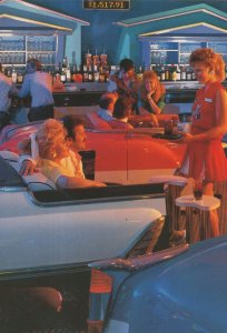 Eddies 1950s Nevada American Casino Sexy Bar Lady Official Postcard