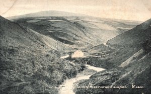 Vintage Postcard 1910's Sulby River & Snaefall Isle of Man England UK Wyndham S.