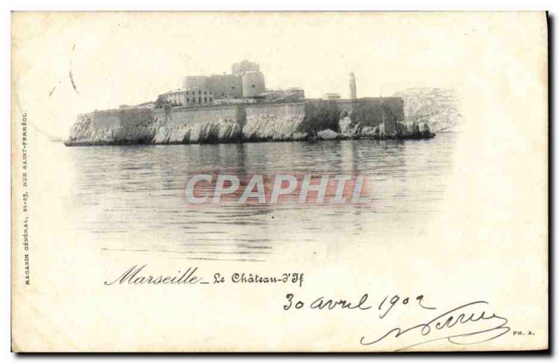 Old Postcard Marseille chateau d & # 39If