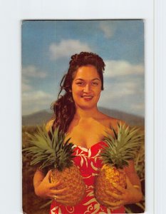 Postcard Luscious Pineapples, Hawaii