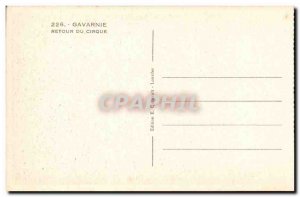 Gavarnie Old Postcard Back circus (ass donkey)